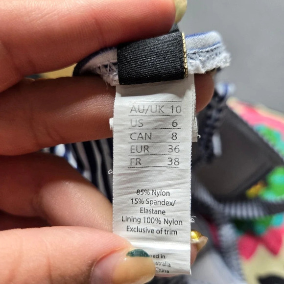 Nip Tuck Swim Striped Ruched One Piece Swimsuit - Picture 7 of 7